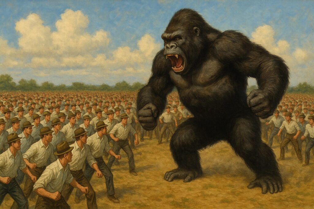 100 MEN VS A GORILLA Silverback