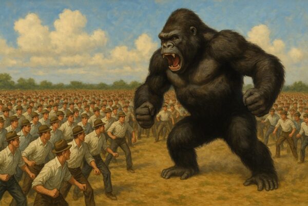 100 Men vs a Gorilla: The Brutal Reality of Nature’s Power 2 100 MEN VS A GORILLA Silverback