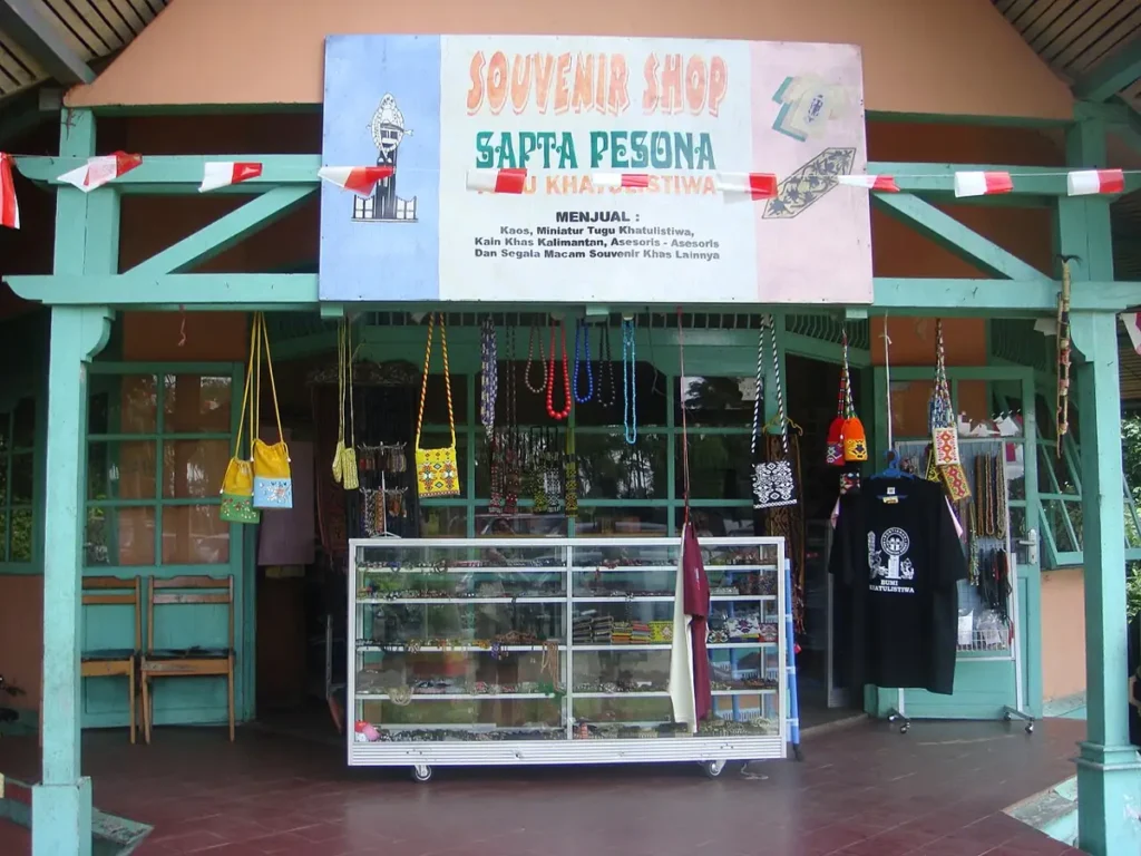 Souvenir shop at the equator stop in Uganda