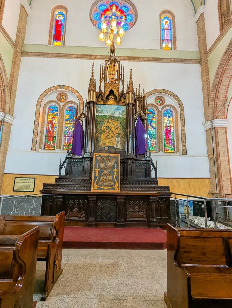 Altar inside Lubaga Cathedral in Kampala