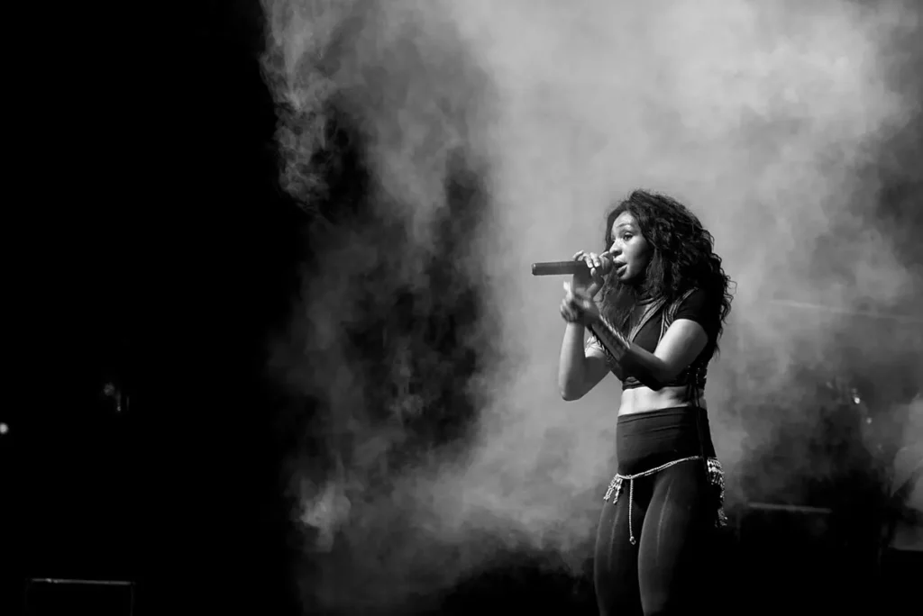 Ugandan musician performing at a live concert