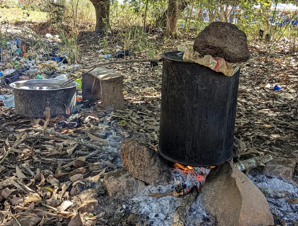 Distilling cassava-based local waragi in Kasese